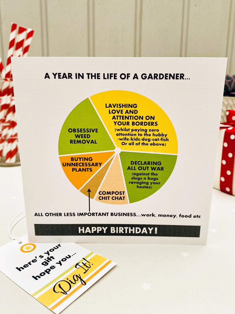 The Gardener Birthday Card & Gift Tag