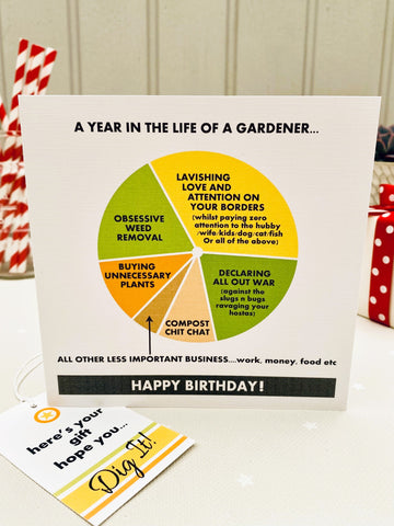 The Gardener Birthday Card & Gift Tag
