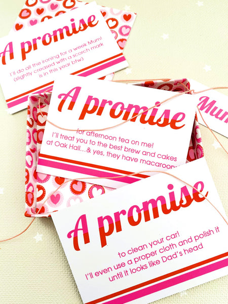 Personalised Box of 5 Promises & matching 'You're Fab!' card