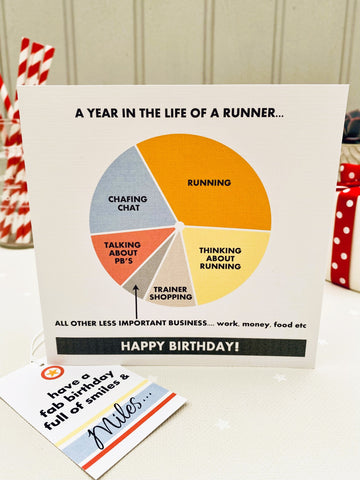 The Runner Birthday Card & Gift Tag