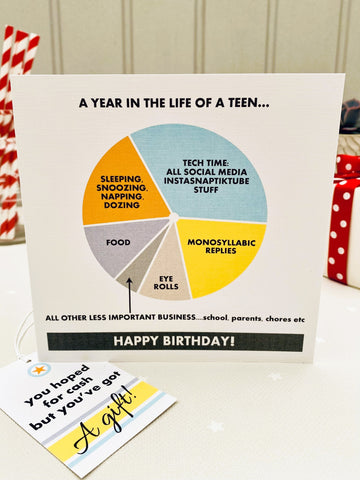 The Teen Birthday Card & Gift Tag.