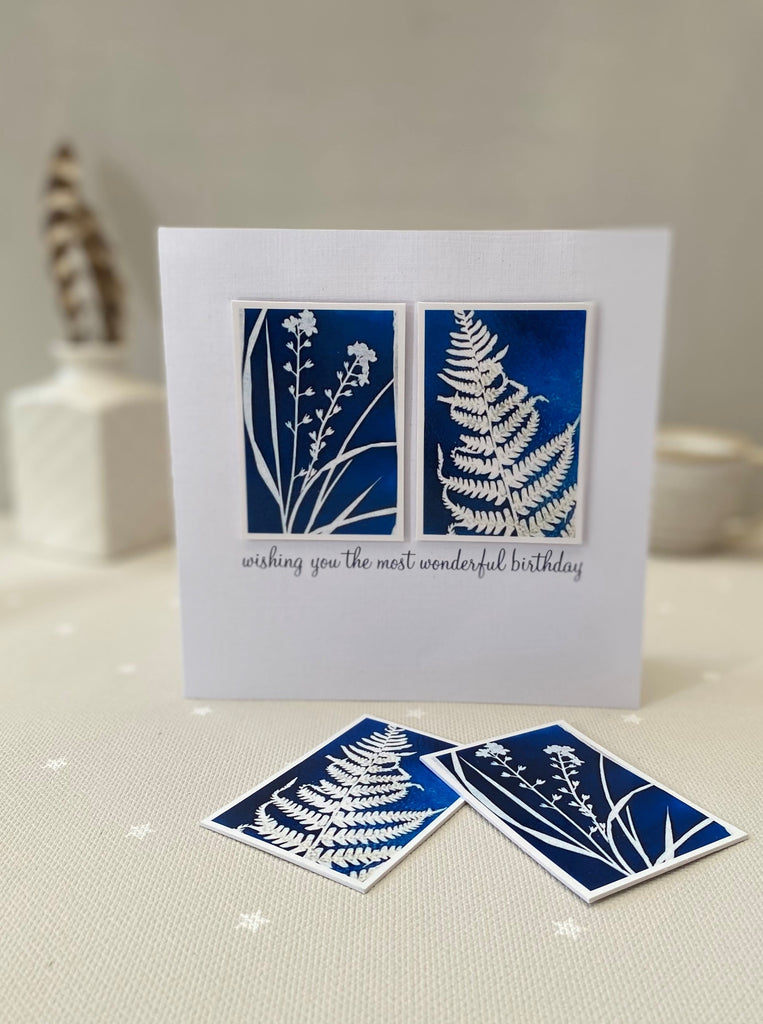 Cyanotype Fern Card