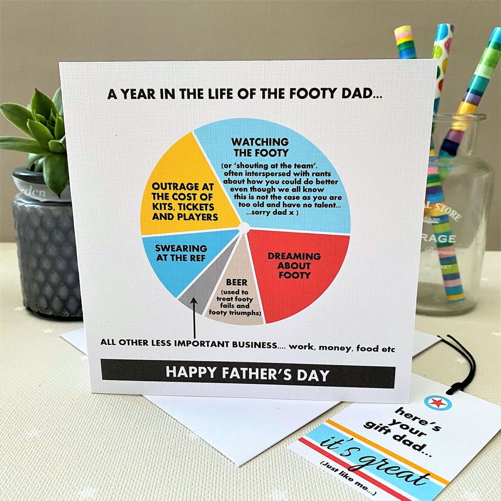 Father's Day Footballer Card and Tag