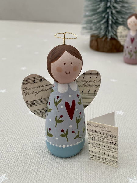 Hand Painted Wooden Angel