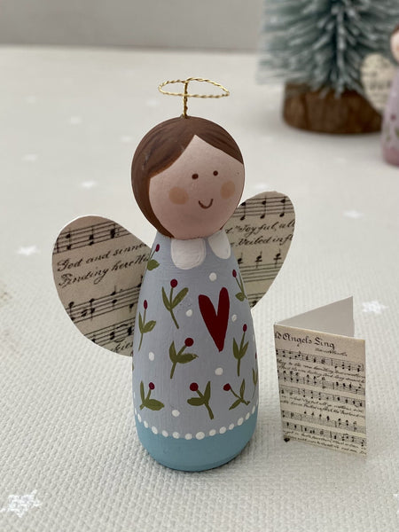 Hand Painted Wooden Angel