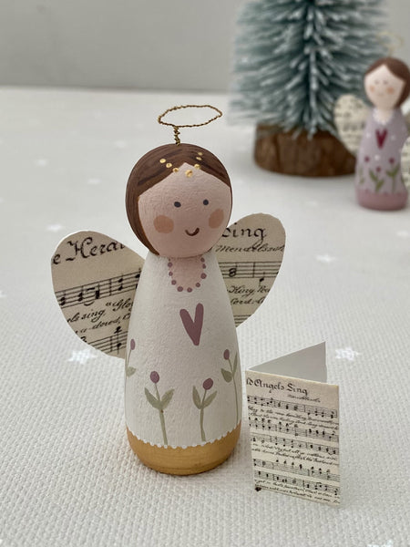 Hand Painted Wooden Angel