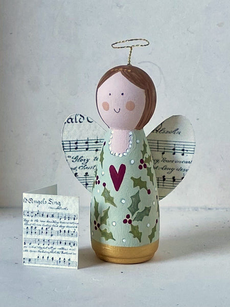 Hand Painted Wooden Angel