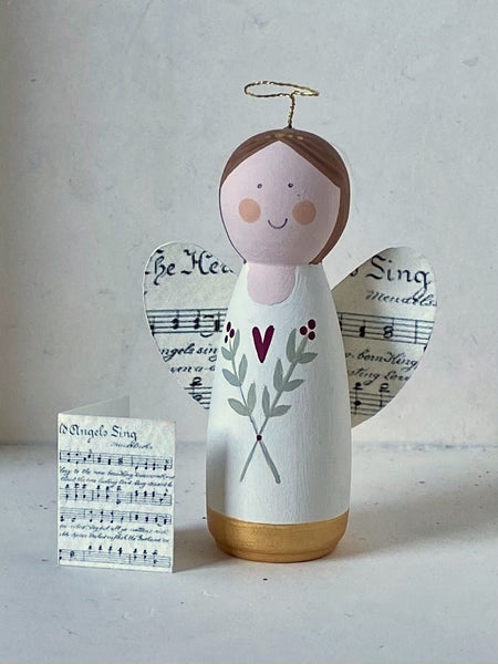 Hand Painted Wooden Angel