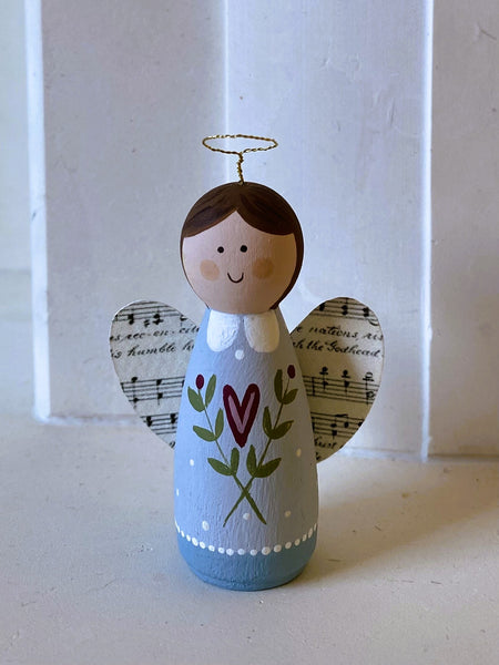 Hand Painted Wooden Angel