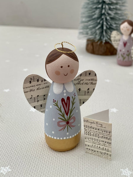 Hand Painted Wooden Angel