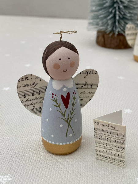 Hand Painted Wooden Angel