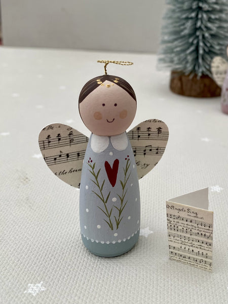 Hand Painted Wooden Angel