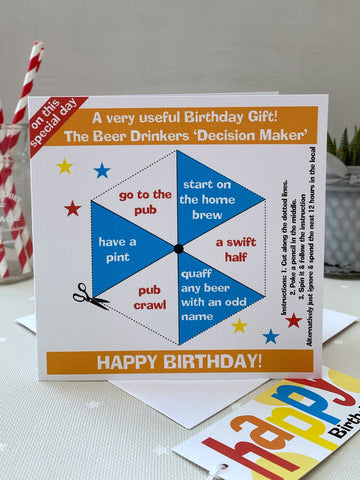 The Beer Drinker's 'Decision Maker' Birthday Card