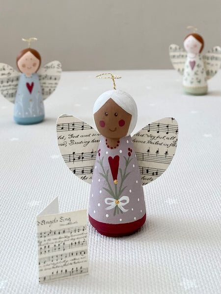 Hand Painted Wooden Angel