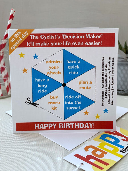 The Cyclist's 'Decision Maker' Birthday Card