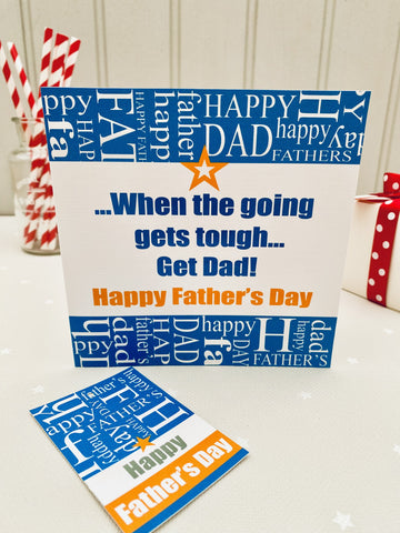 Father's Day 'When the going gets tough' Card and Gift Tag