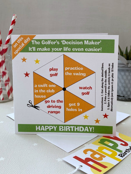 The Golfer's 'Decision Maker' Birthday Card