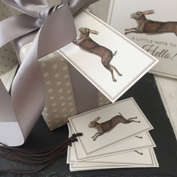 Set of 6 'Thank You' Hare Notecards