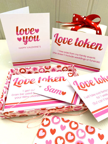 Valentine's Personalised Love Tokens & card