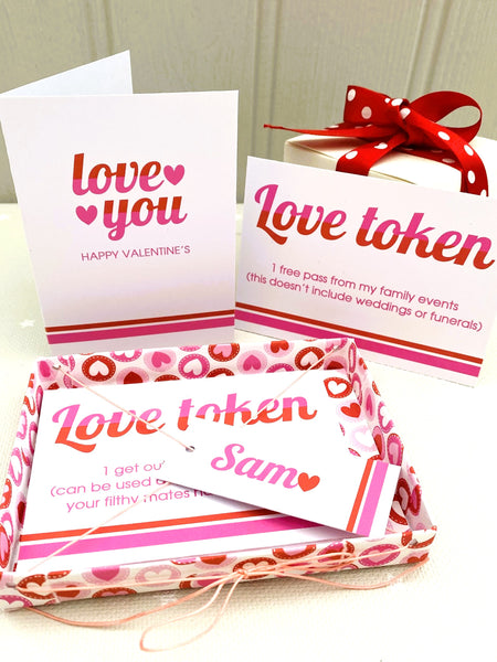 Valentine's Personalised Love Tokens & card