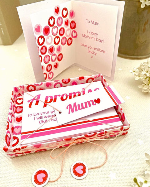 Mother's Day Personalised Box of Promises & mini card