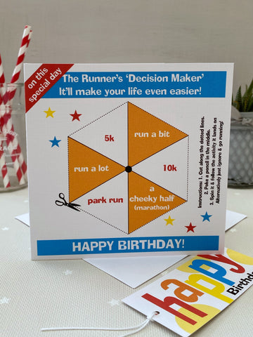 The Runner's 'Decision Maker' Birthday Card