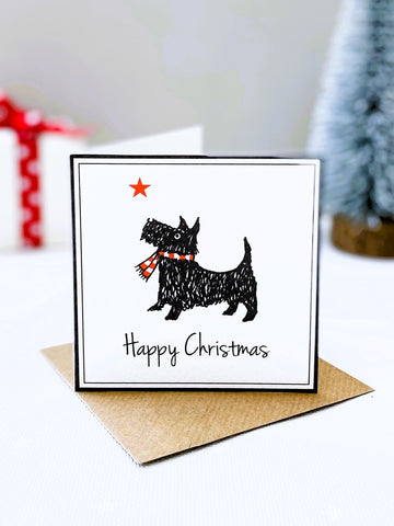 Scotty Dog Christmas Cards. Set of 12.