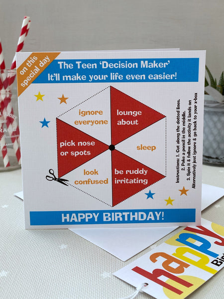 The Teen 'Decision Maker' Birthday Card