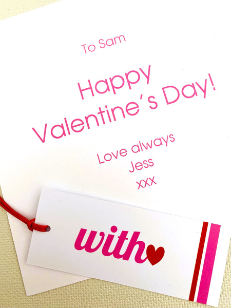 Love You Personalised Valentine's Card