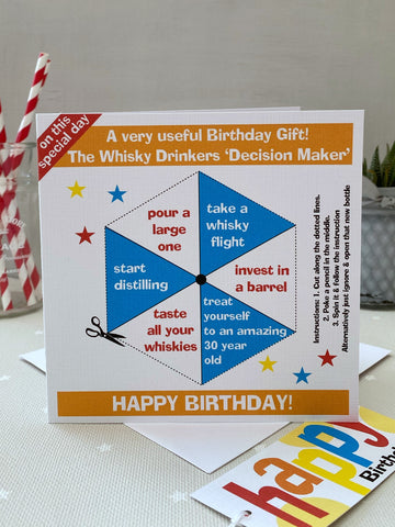 The Whisky Drinker's 'Decision Maker' Birthday Card