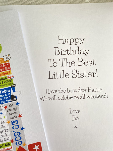 1985 (40th) Personalised Birthday Card with Matching Gift Tag