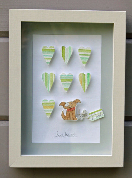 Dog....3D Framed Watercolour Picture