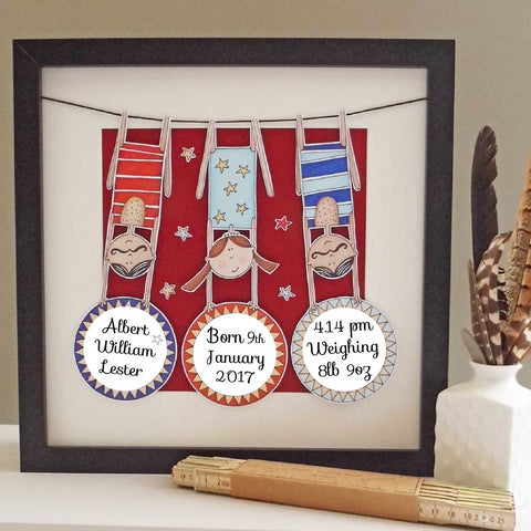 'The Acrobats' Framed Personalised Picture