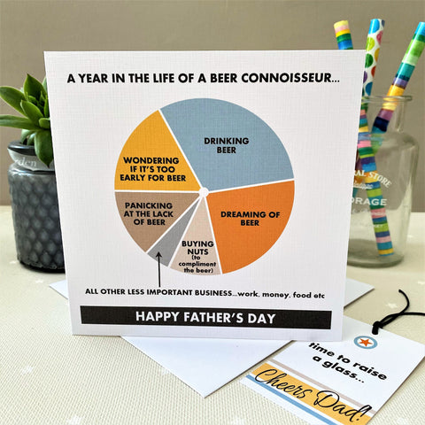 Father's Day Beer Connoisseur Card and Tag