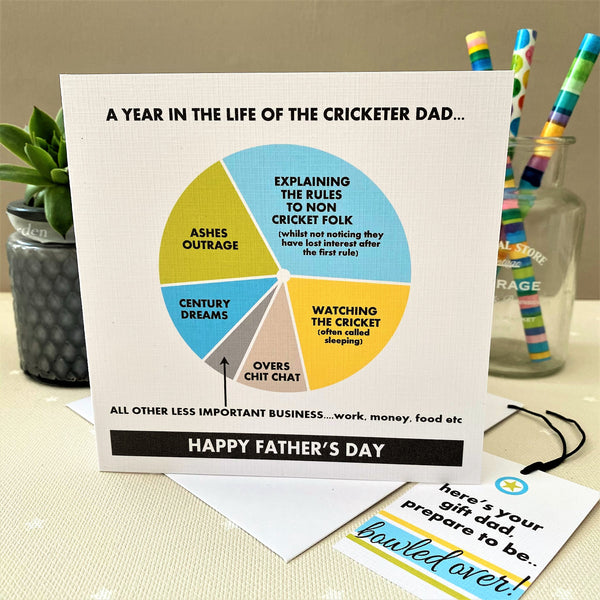 Father's Day Cricketer Card and Tag