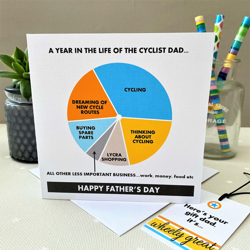Father's Day Cyclist Card and Tag