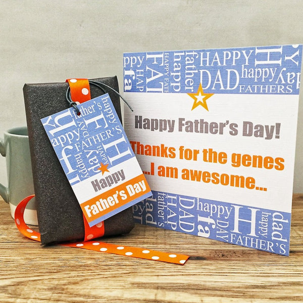 Father's Day 'Awesome' Card and Gift Tag