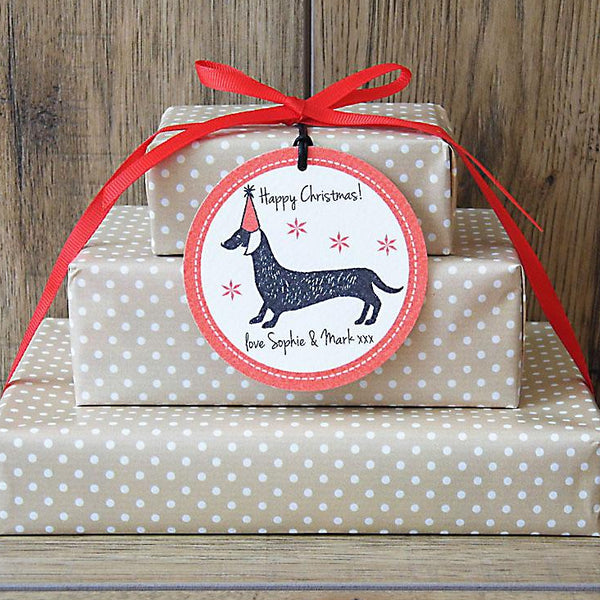 Dachshund Personalised Gift Tags