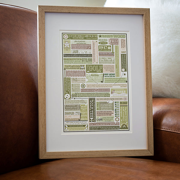 The Golfer.  Personalised Print Number 1