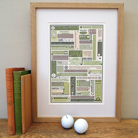 The Golfer.  Personalised Print Number 1