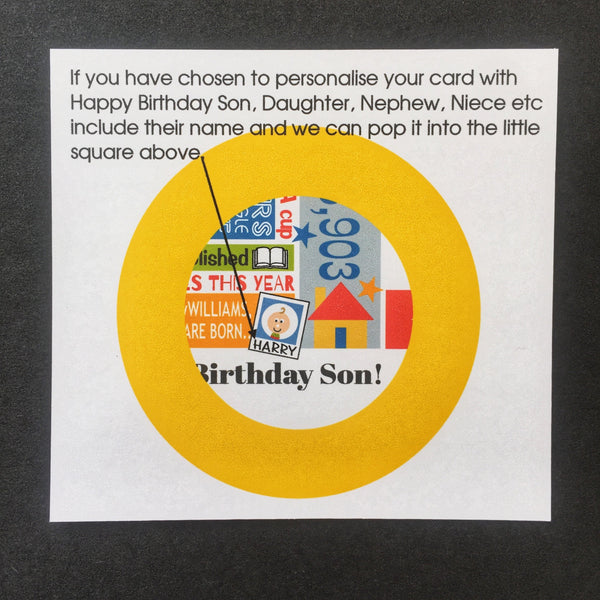 2010 (16th) Personalised Birthday Card with Matching Gift Tag