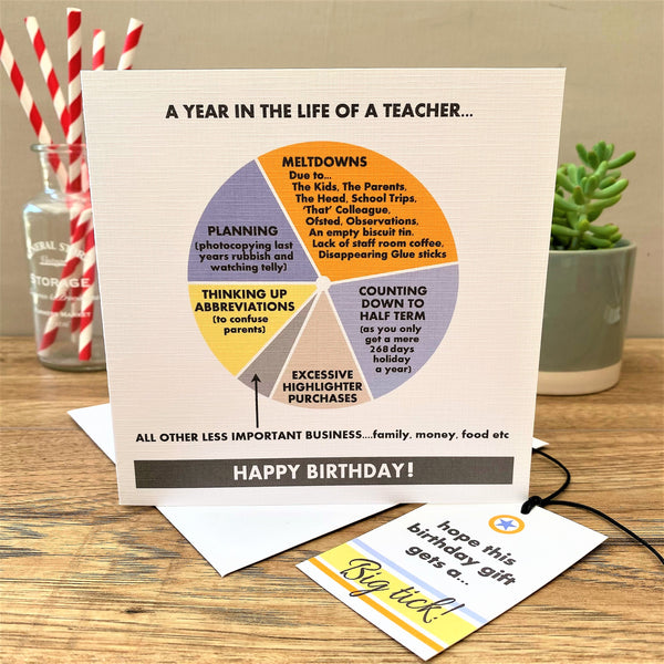 Teacher Thank You Card & Gift Tag