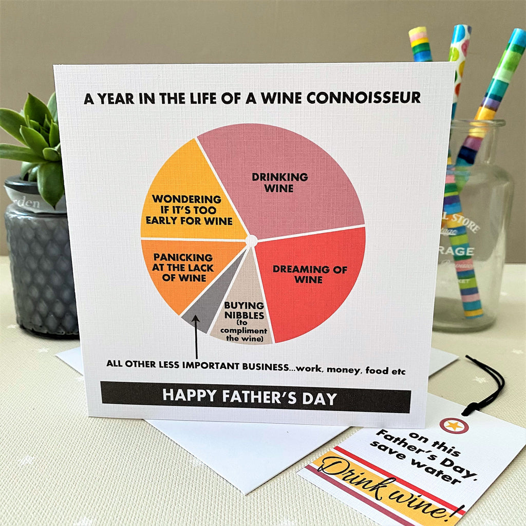 Father's Day Wine Connoisseur Card and Tag