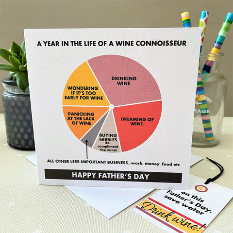 Father's Day Wine Connoisseur Card and Tag