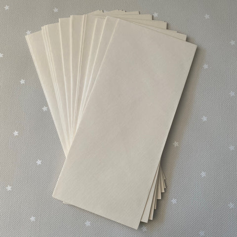 Tall Cream Envelopes-Pack of 40