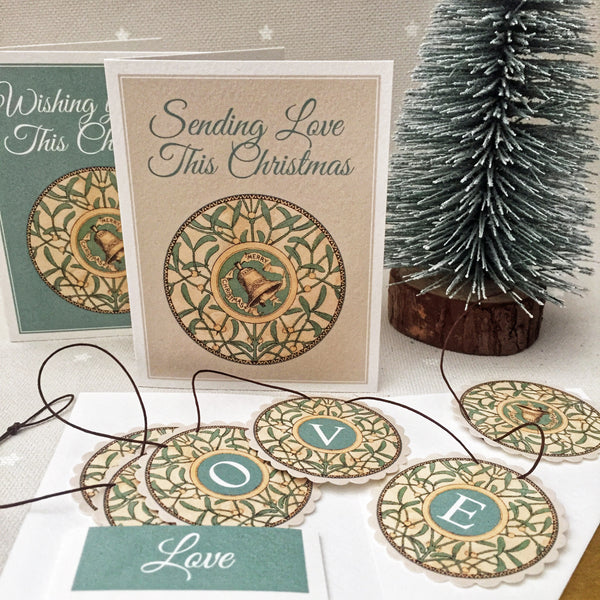 Little Joy or Love Garland in a Card