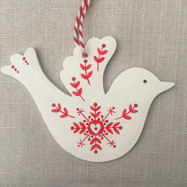 Christmas Dove Decoration Card