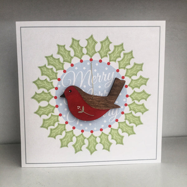 Robin Christmas Decoration Card