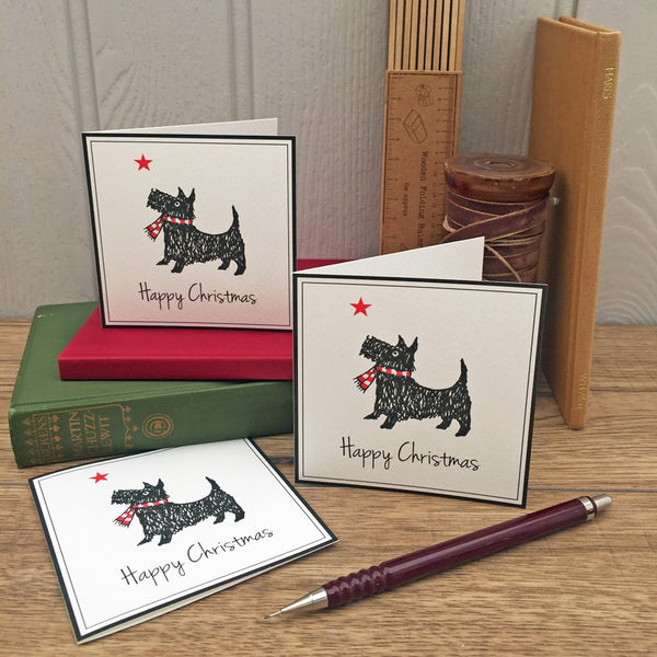 Scotty Dog Christmas Cards. Set of 12.